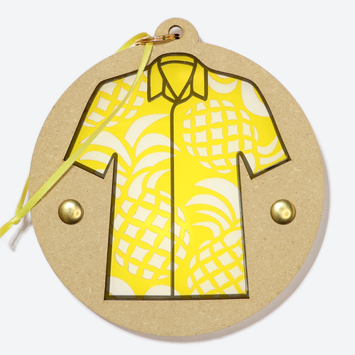 Pineapple Pattern Aloha Shirt Ornament