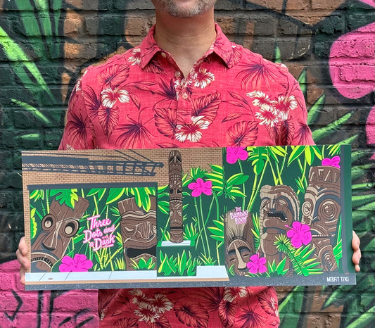 Three Dots and a Dash Alley Mural Screen Print