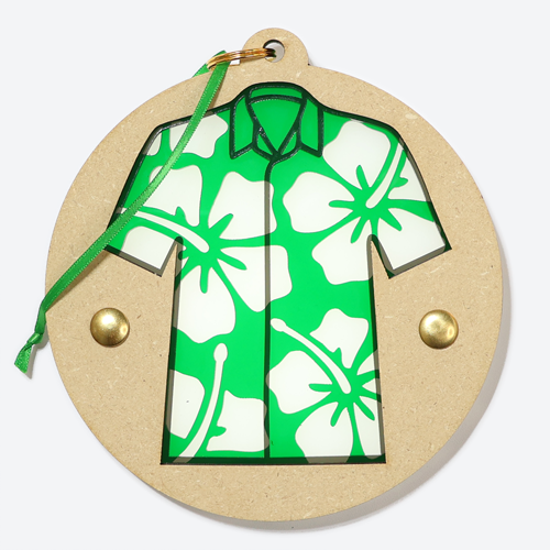 Hibiscus Pattern Aloha Shirt Ornament