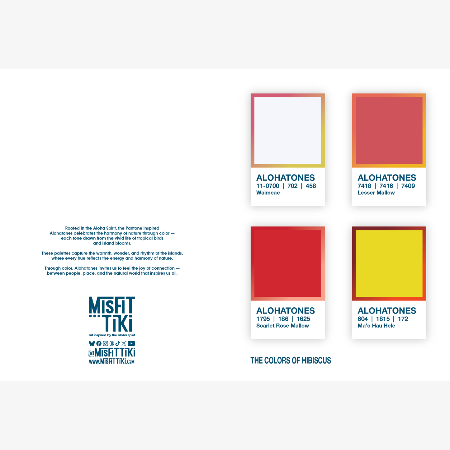 Alohatones Notecards: The Colors of Hibiscus