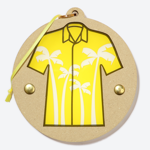 Palm Tree Pattern Aloha Shirt Ornament