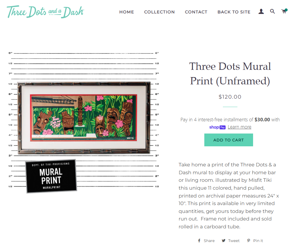 Three Dots and a Dash Alley Mural Screen Print