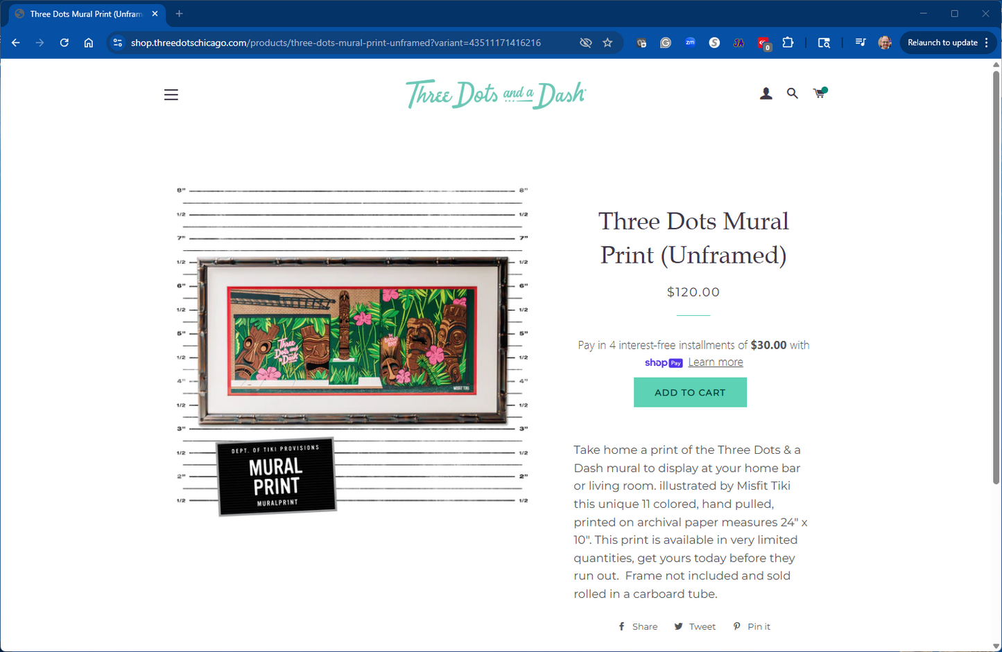 Three Dots and a Dash Alley Mural Screen Print